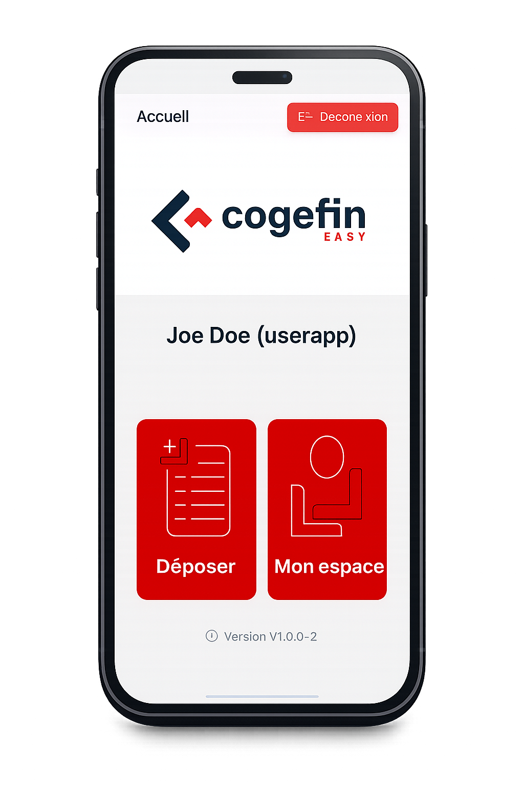 Capture d'écran Cogefin App - liste des documents